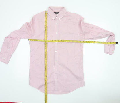 Marks and Spencer Men’s Pink Striped Tailored Cotton Oxford Shirt M