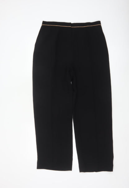 Eastex Women’s Black Polyester Straight Leg Trousers UK 14
