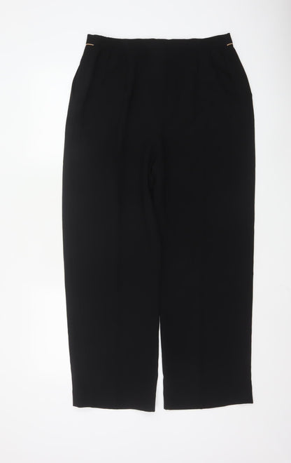 Eastex Women’s Black Polyester Straight Leg Trousers UK 14
