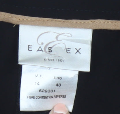 Eastex Women’s Black Polyester Straight Leg Trousers UK 14