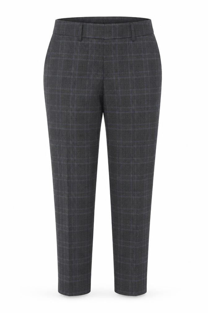 Dorothy Perkins Women's Grey Check Trousers UK 10 Slim Fit Ankle Length