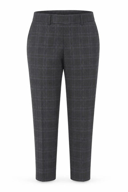 Dorothy Perkins Women's Grey Check Trousers UK 10 Slim Fit Ankle Length