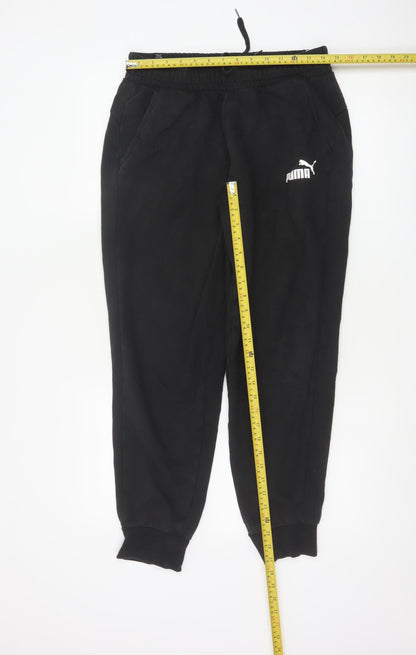 Puma Men's Black Jogger Trousers Medium Regular Fit Fleece