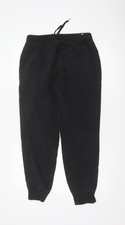 Puma Men's Black Jogger Trousers Medium Regular Fit Fleece