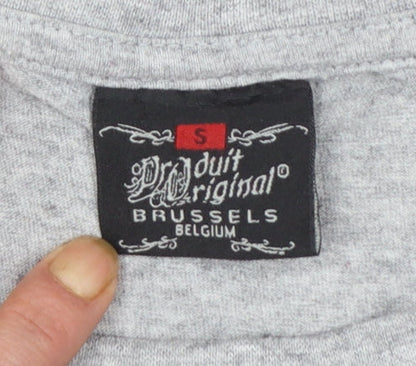 Produit Original Brussels Belgium Grey Graphic Men's Small T-Shirt