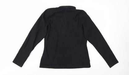 The North Face Women Black Fleece 1/4 Zip Pullover Sweatshirt M