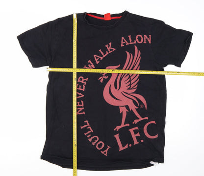 Liverpool FC Men's Black XL Graphic Short Sleeve T-Shirt