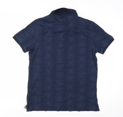 Armani Jeans Men's Blue Cotton Short Sleeve Polo Shirt M