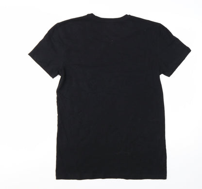 Diesel Men's Black Crew Neck Short Sleeve Cotton Blend T-Shirt Size L