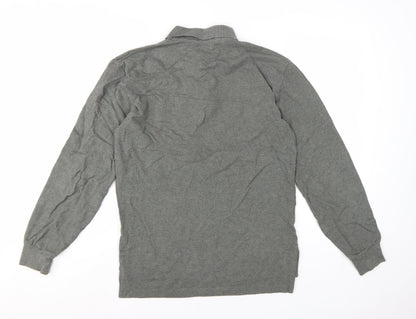 Polo Ralph Lauren Men's Grey Long Sleeve Cotton Polo Shirt Size S