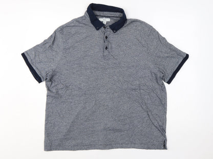 Marks and Spencer Men’s Blue 2XL Regular Fit Short Sleeve Polo Shirt
