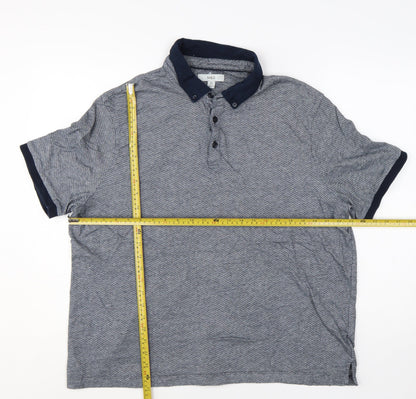 Marks and Spencer Men’s Blue 2XL Regular Fit Short Sleeve Polo Shirt