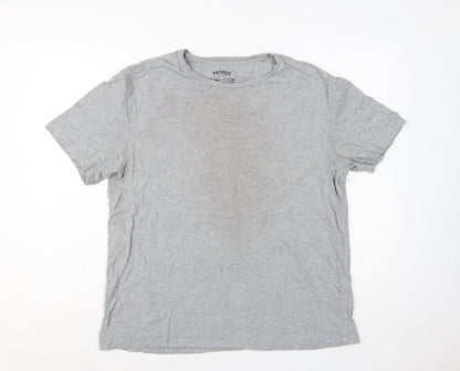 FatFace Men's Grey Organic Cotton Crew Neck T-Shirt Size L