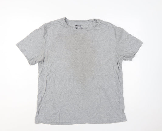 FatFace Men's Grey Organic Cotton Crew Neck T-Shirt Size L