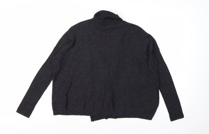 AllSaints Womens Black Merino Wool Roll Neck Jumper Size L