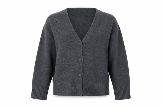Zara Women Grey V-Neck Long Sleeve Cardigan Size 12