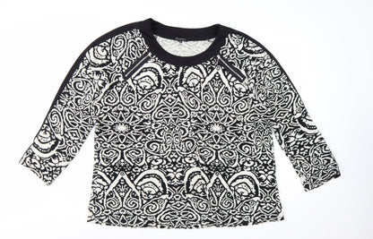 Brandtex Collection Womens Black 2XL Geometric Pullover Jumper