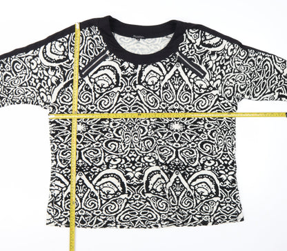 Brandtex Collection Womens Black 2XL Geometric Pullover Jumper