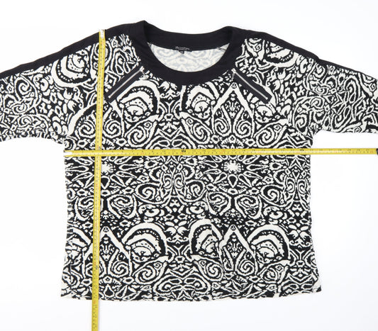 Brandtex Collection Womens Black 2XL Geometric Pullover Jumper