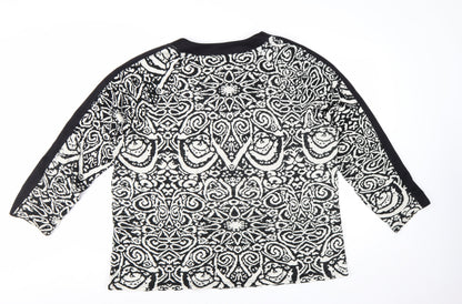 Brandtex Collection Womens Black 2XL Geometric Pullover Jumper