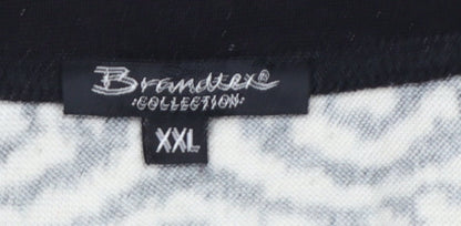 Brandtex Collection Womens Black 2XL Geometric Pullover Jumper
