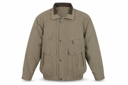 MIAN Men's Brown 3XL Bomber Jacket with Pockets and Lining