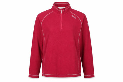 Regatta Womens Red 1/4 Zip Pullover Fleece UK 16 Polyester Outdoor Sweatshirt