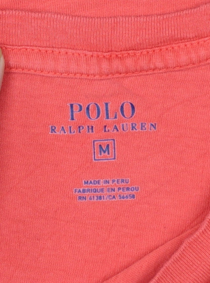 Ralph Lauren Boys Red Graphic Logo Cotton T-Shirt Size M