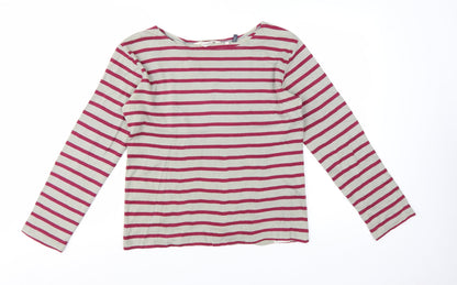 Seasalt Cornwall Women’s Multicoloured Striped Cotton Long Sleeve T-Shirt Size 12