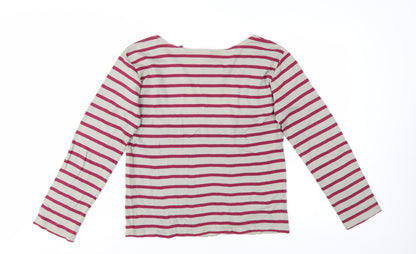 Seasalt Cornwall Women’s Multicoloured Striped Cotton Long Sleeve T-Shirt Size 12