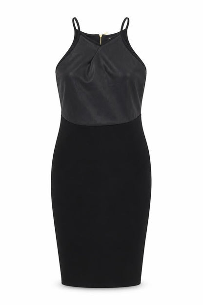 River Island Women's Black Halter Bodycon Dress Size 14