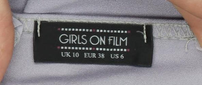 Girls On Film Women's Purple Strappy Slim Fit Jumpsuit Size 10