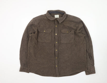 Mountain Warehouse Men’s Brown Wool Blend Shirt Jacket XL