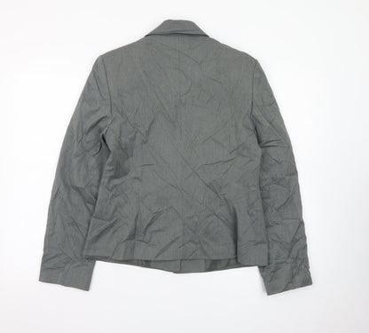 Next Women Grey Size 12 Single-Breasted Suit Jacket