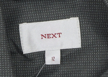 Next Women Grey Size 12 Single-Breasted Suit Jacket