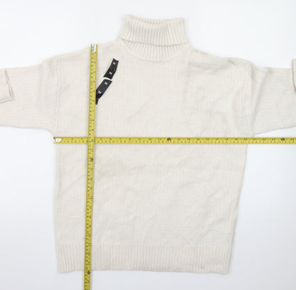 Marks and Spencer Men's Ivory Roll Neck Wool Jumper M