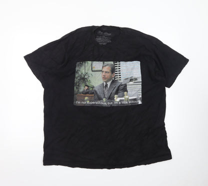 The Office Men's Black XL Graphic T-Shirt Cotton Short Sleeve