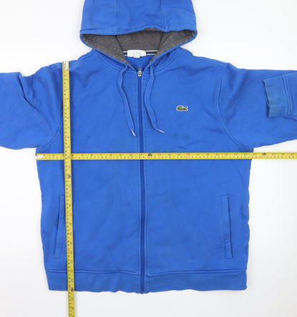 Lacoste Men's Blue Full Zip Hoodie XL Fleece Sweatshirt