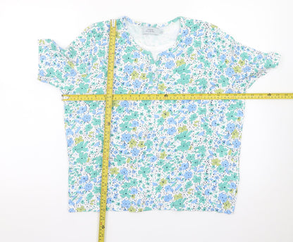 Honor Millburn Women's Multicoloured Floral Cotton T-Shirt Size 18-20