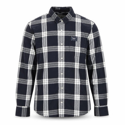 Diesel Men's Black Checked Long Sleeve Button-Up Shirt Size L
