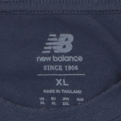 New Balance Men's Navy Blue XL Graphic Cotton Crew Neck T-Shirt