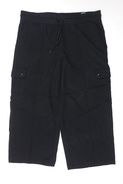 Marks and Spencer Women Black Size 20 Short Cargo Trousers