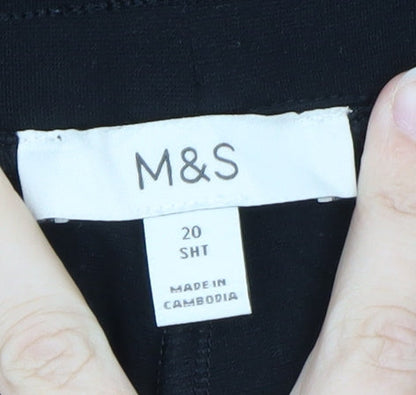 Marks and Spencer Women Black Size 20 Short Cargo Trousers