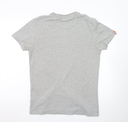 Superdry Men's Grey Graphic Print Crew Neck T-Shirt Size L