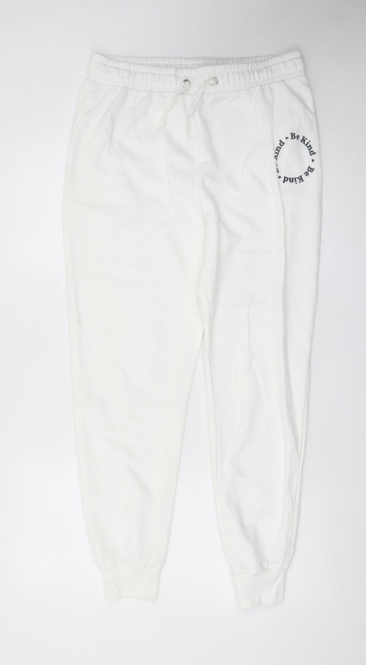 Nobody's Child Womens White Size 12 Jogger Sweatpants