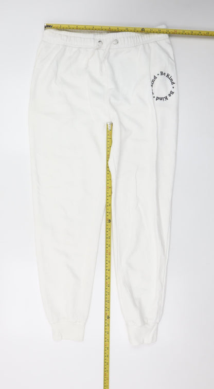 Nobody's Child Womens White Size 12 Jogger Sweatpants