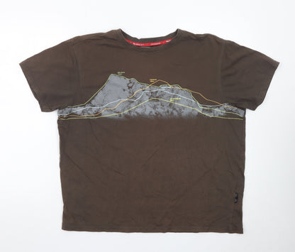 Trespass Mens Brown Quick Dry Outdoor Performance T-Shirt XL