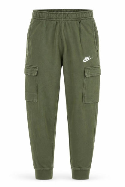 Nike Men's Green Cargo Jogger Trousers XS Fleece Lined