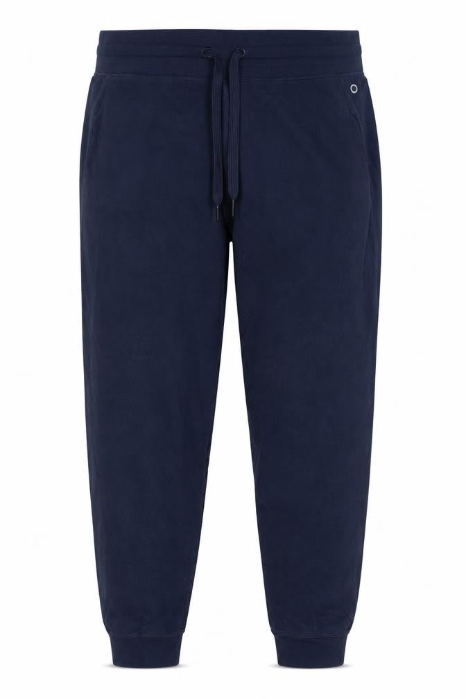 Marks and Spencer Men's Blue Cotton Joggers Size 16 Regular Fit