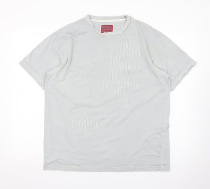 John Rocha Men's Grey Short Sleeve Crew Neck T-Shirt Size L